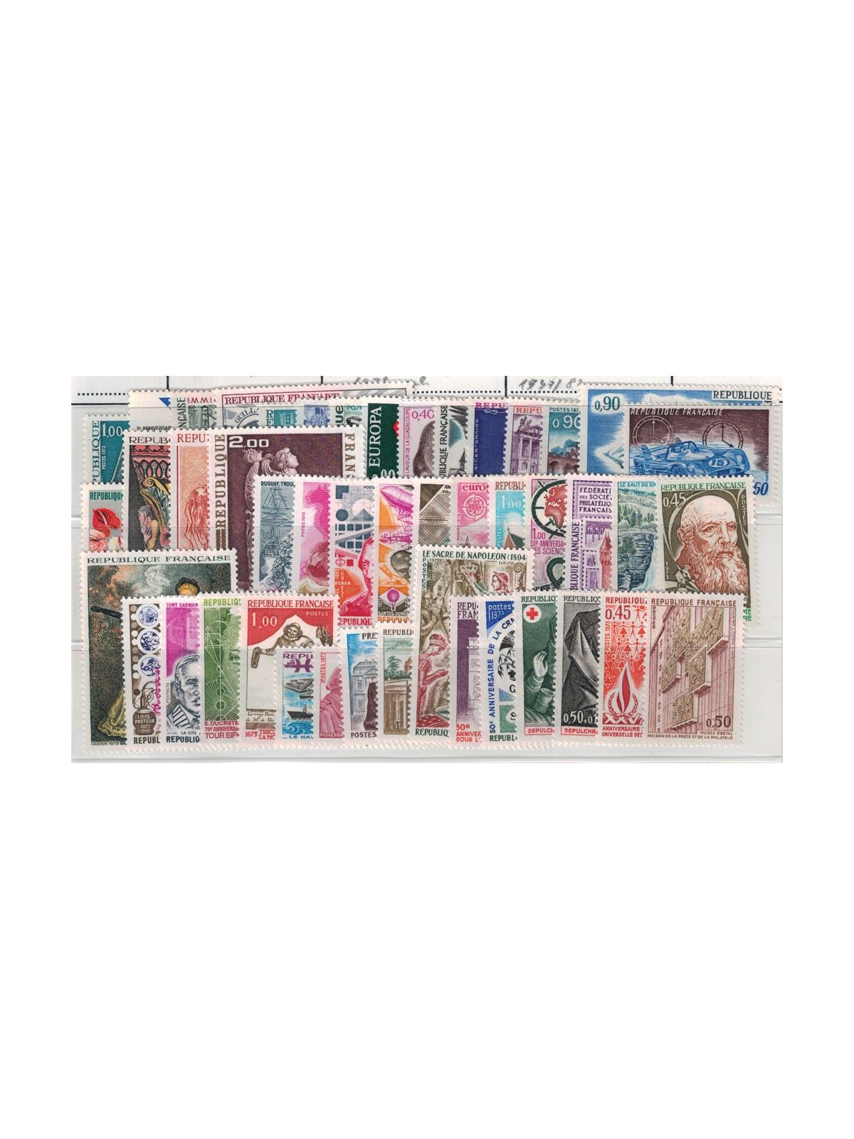 FRANCE 1973 Complete Year 46v MNH**