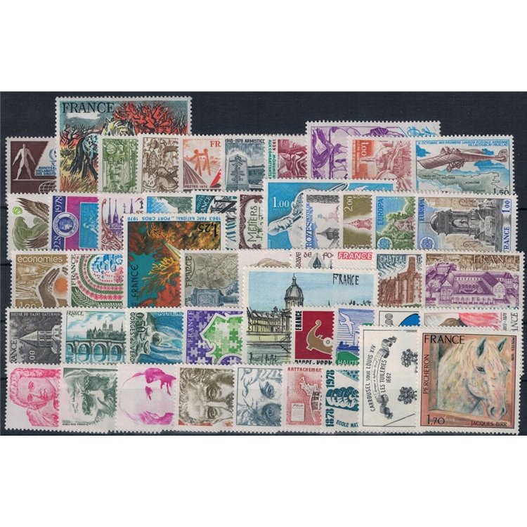 FRANCE 1978 Complete vintage 48v MNH**
