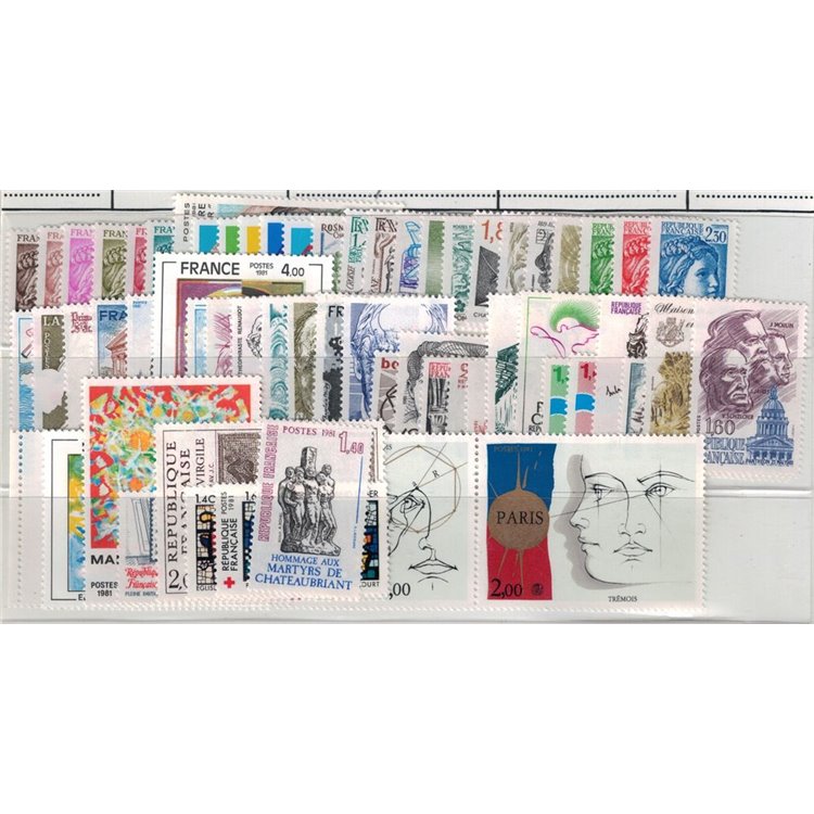FRANCE 1981 Complete year 60v MNH**