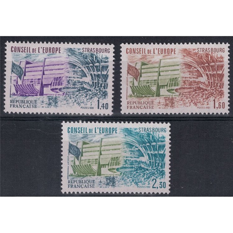 FRANCE 1981 Service (Council of Europe) 3v MNH**
