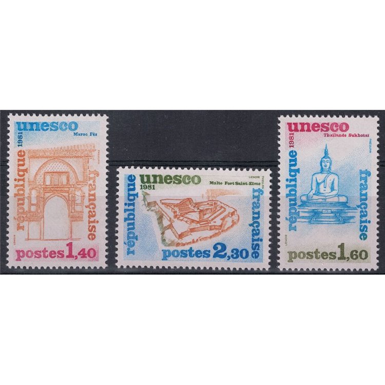 FRANCE 1981 Official Stamps (UNESCO) 3v MNH**