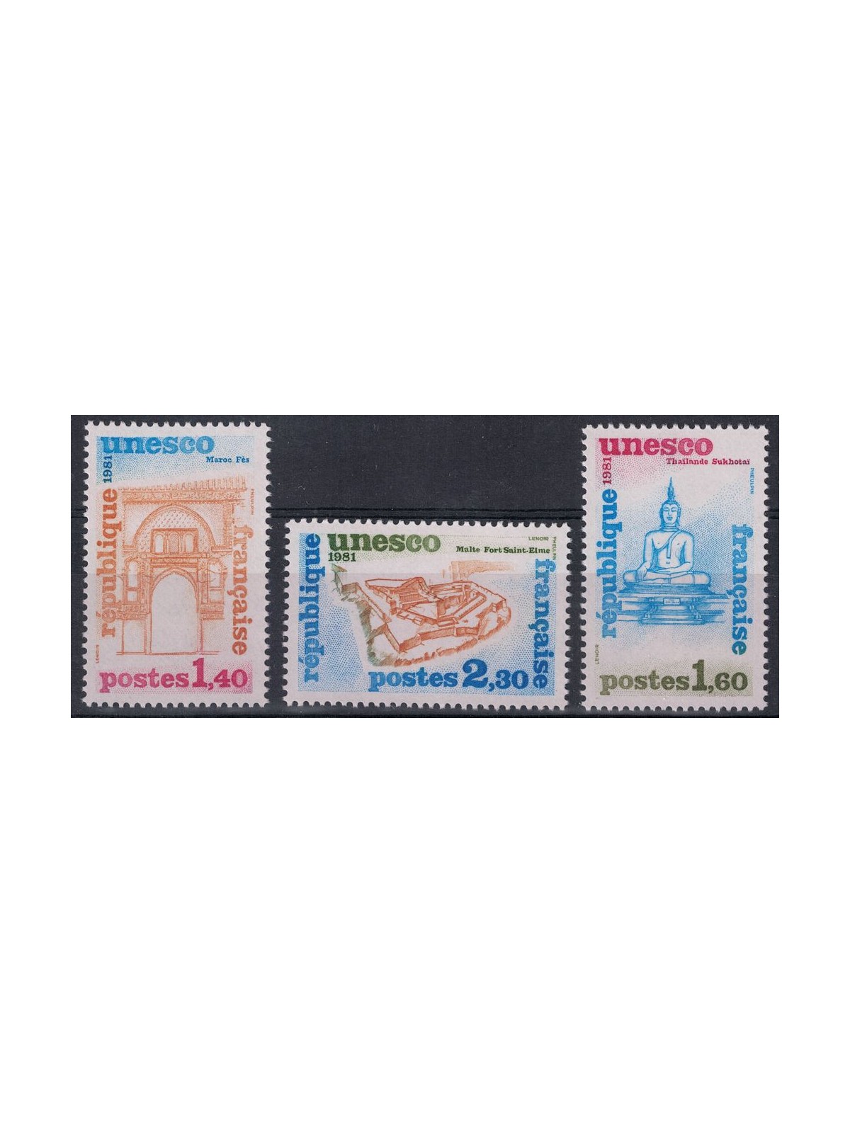 FRANCE 1981 Official Stamps (UNESCO) 3v MNH**