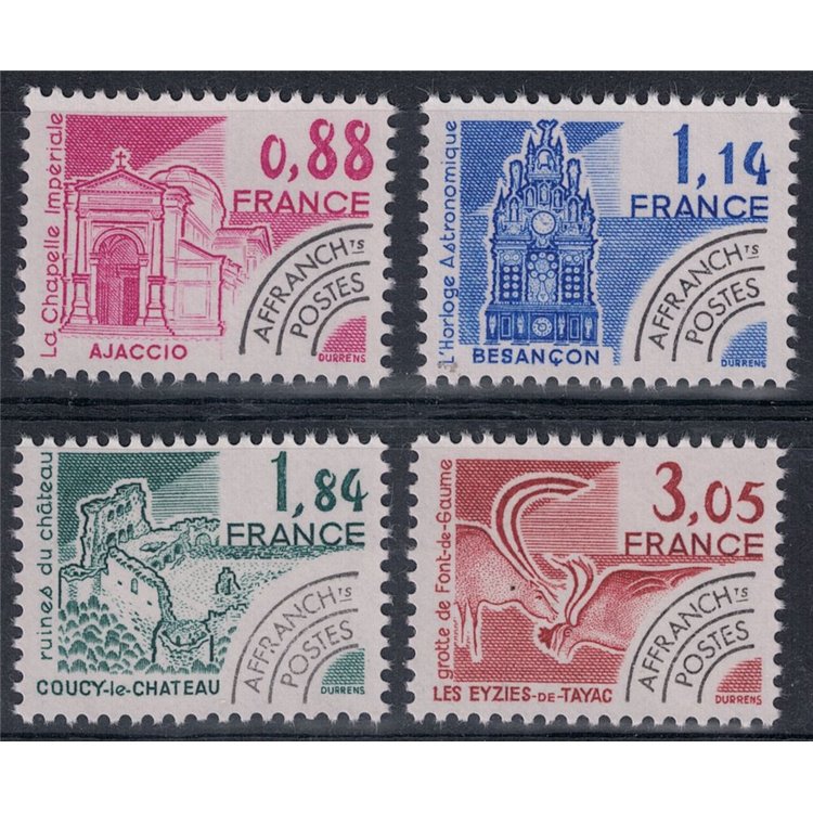FRANCE 1981 Pre-cancelled (Historical monuments) 4v MNH**