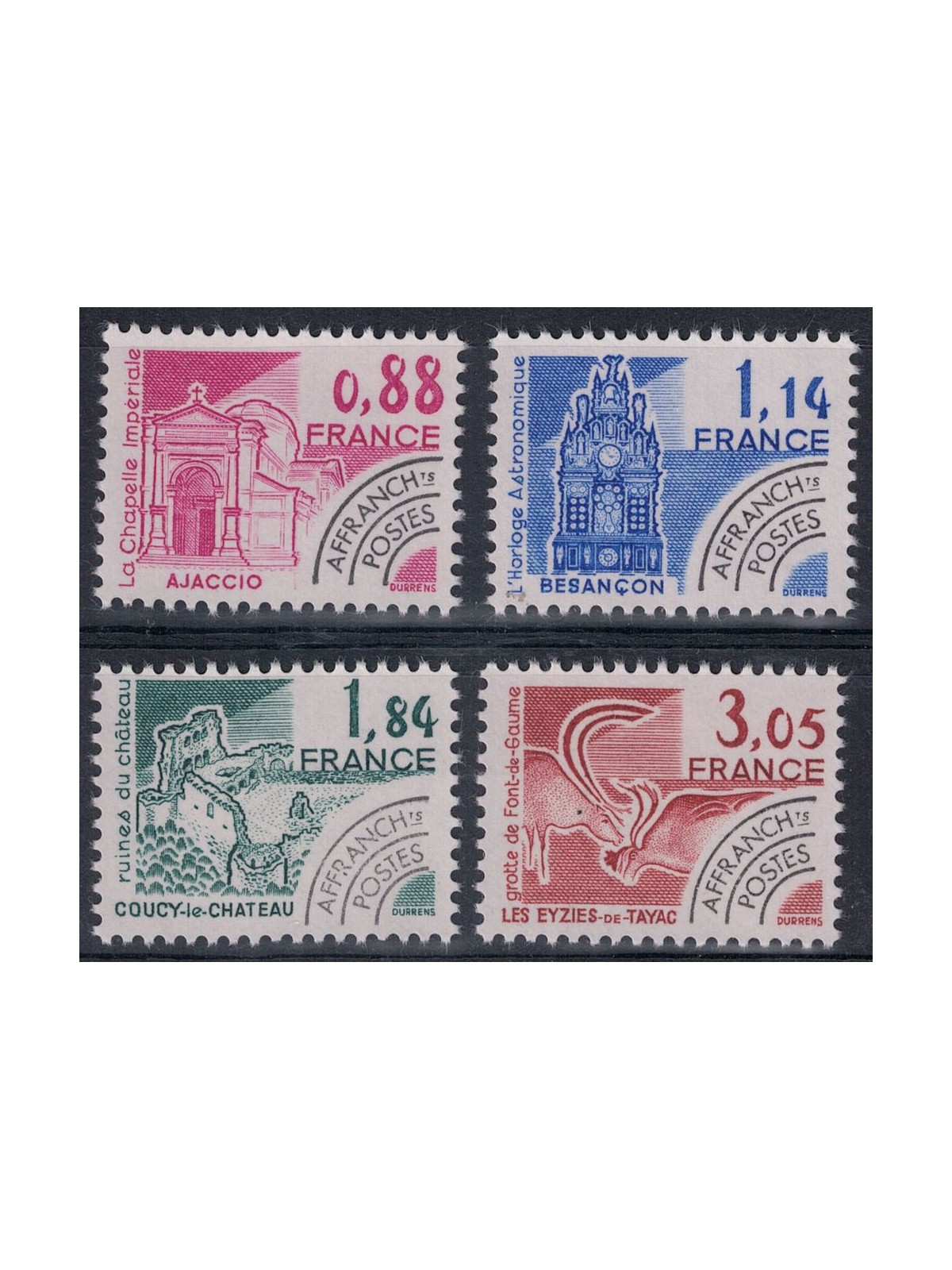 FRANCE 1981 Pre-cancelled (Historical monuments) 4v MNH**