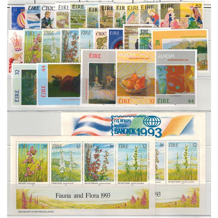 IRELAND 1993 Complete Year 26v + 2 s/s MNH**
