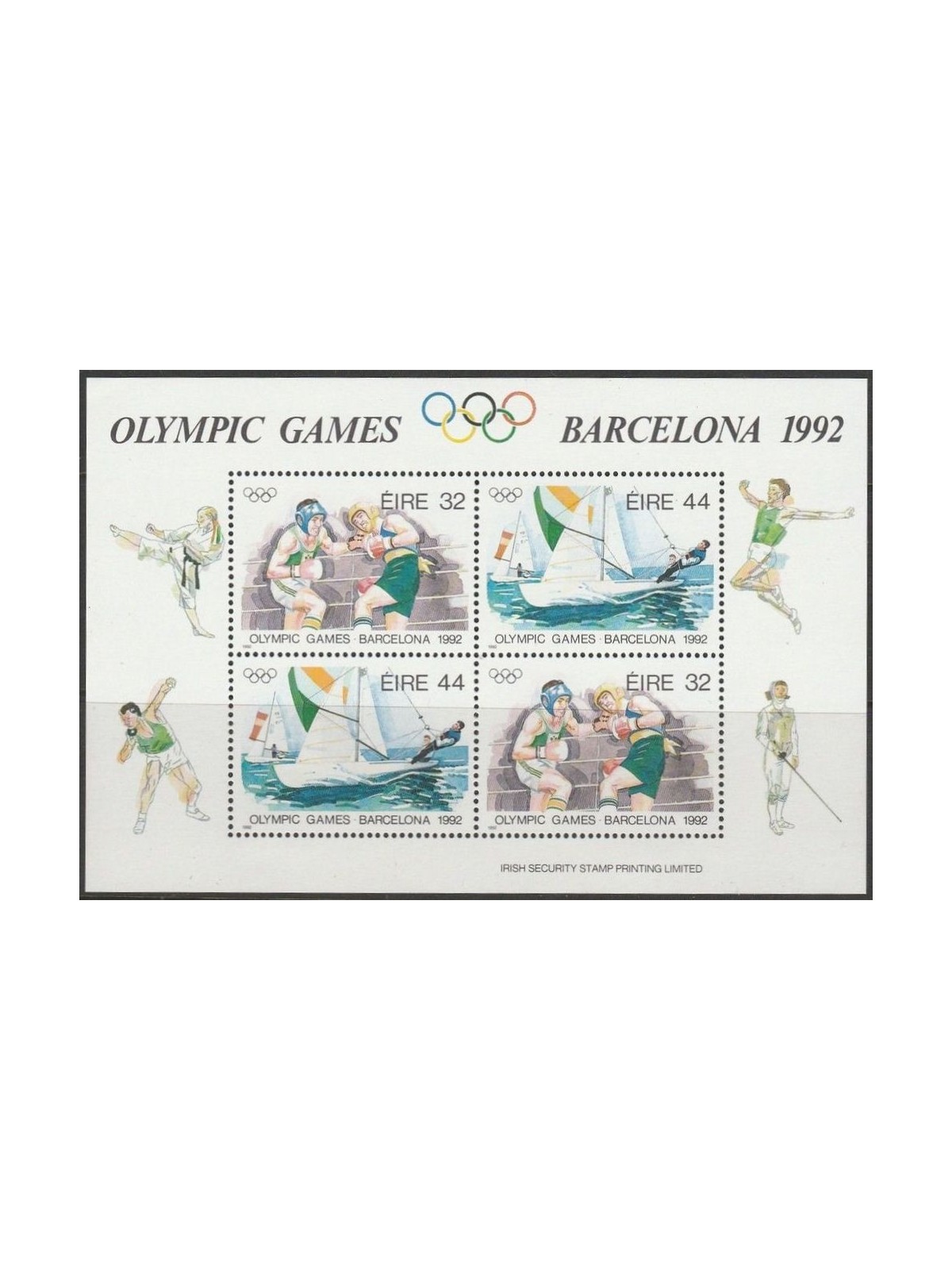 IRELAND 1992 Summer Olympic Games 1 s/s MNH**