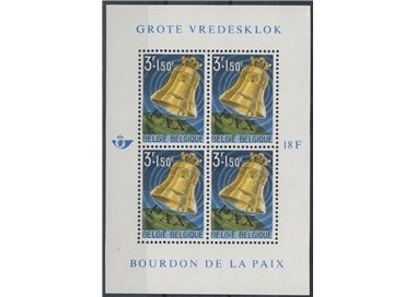 BELGIO 1963 Campana della pace 1 BF MNH**
