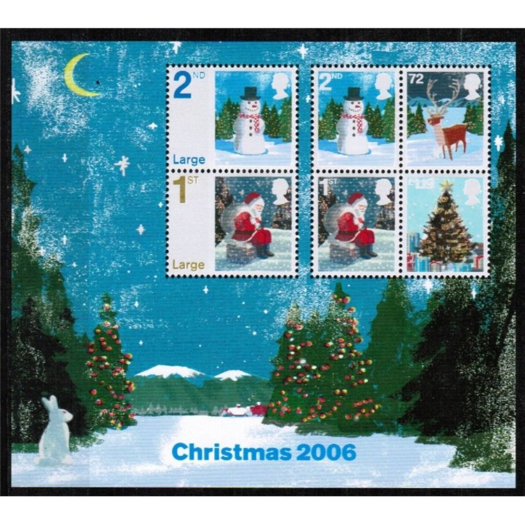 GRAN BRETAGNA 2006 Natale 1 BF MNH**
