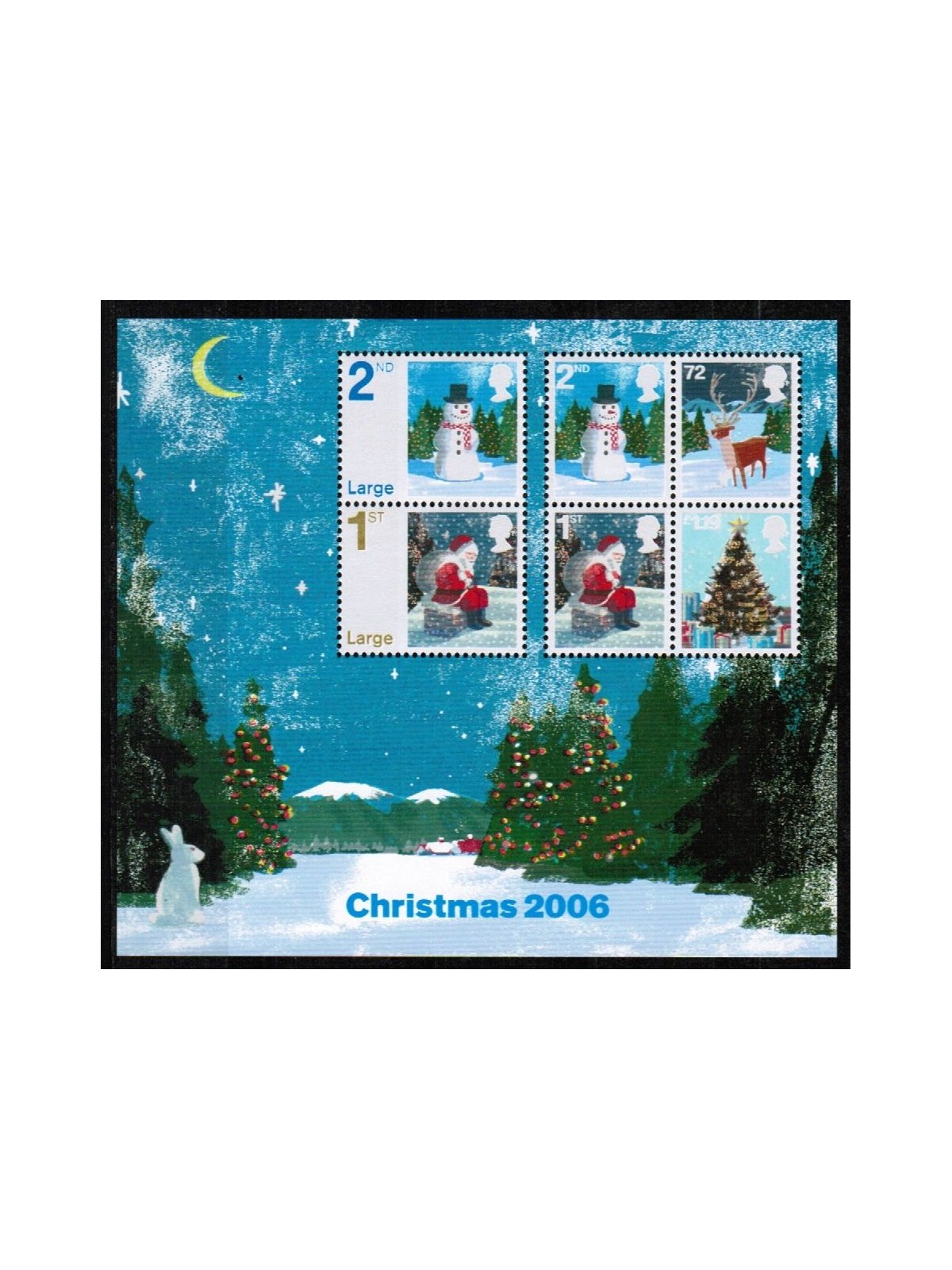 GRAN BRETAGNA 2006 Natale 1 BF MNH**