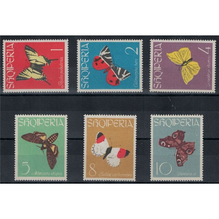 ALBANIA 1963 Fauna, butterflies 6v MNH**