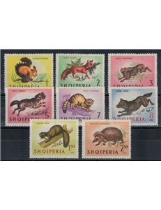 ALBANIA 1964 Fauna, animals 8v MNH**
