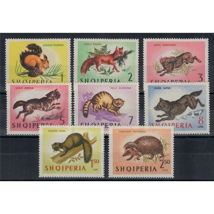 ALBANIA 1964 Fauna, animals 8v MNH**