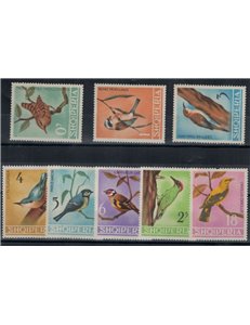 ALBANIA 1964 Fauna, birds 8v MNH**