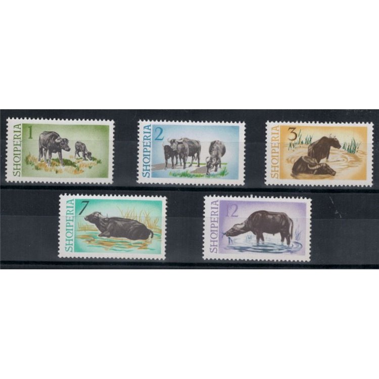 ALBANIA 1965 Bufali d'acqua 5v MNH**