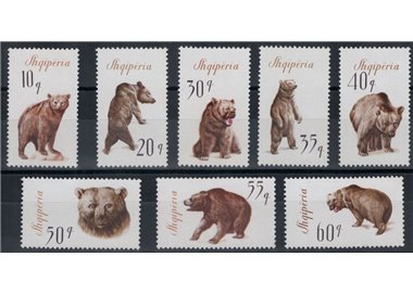 ALBANIA 1965 Fauna, orsi 8v MNH**