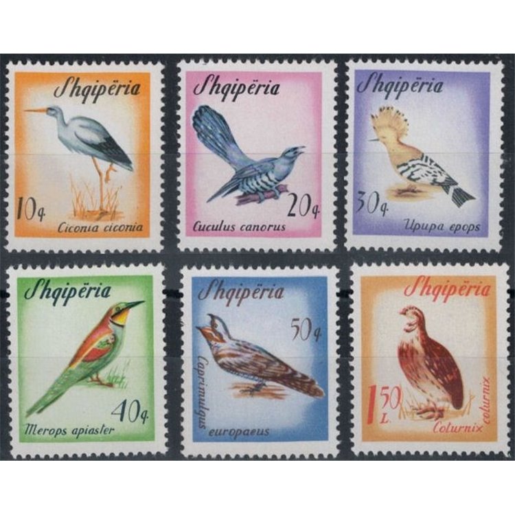 ALBANIA 1965 Uccelli migratori 6v MNH**