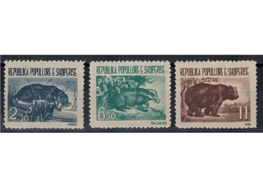 ALBANIA 1961 Fauna, animals 3v MNH**