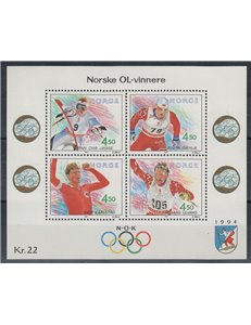 NORVEGIA 1993 Giochi olimpici invernali a Lillehammer 1 BF MNH**
