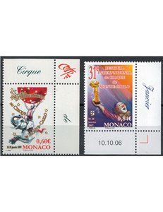 MONACO 2006 International Circus Festival 2v MNH**