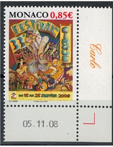 MONACO 2008 International Circus Festival MNH**