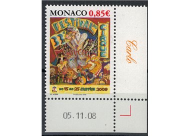 MONACO 2008 International Circus Festival MNH**
