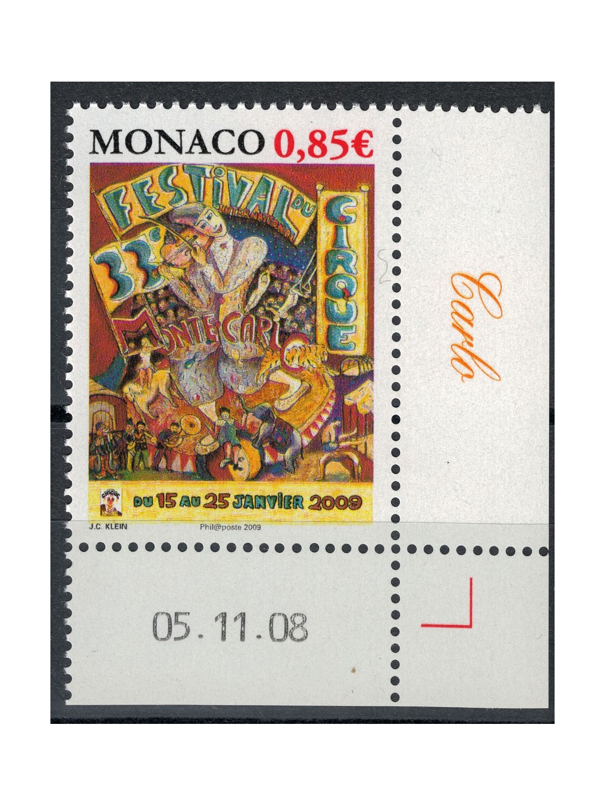 MONACO 2008 Festival Internazionale del Circo MNH**