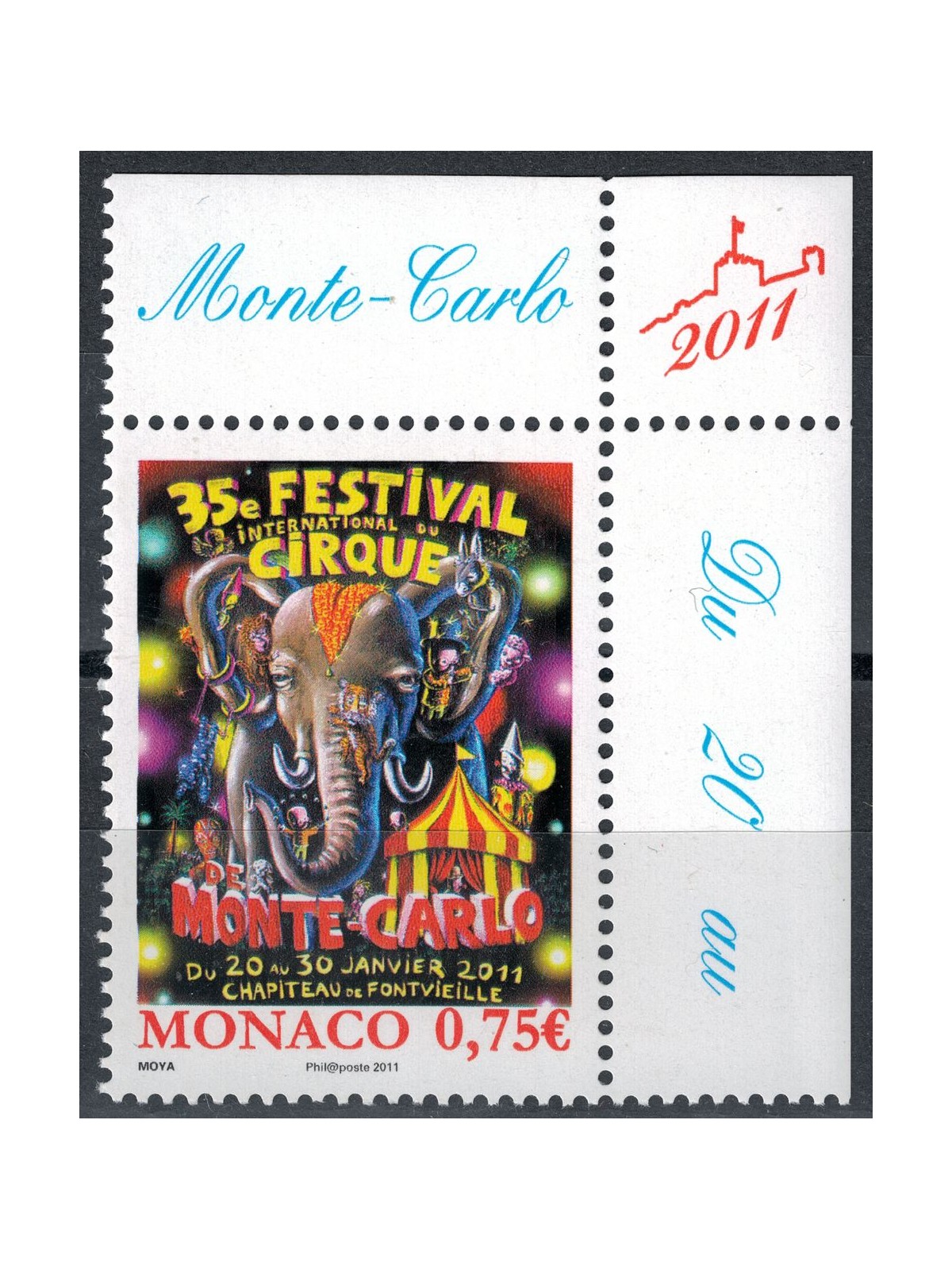 MONACO 2010 Festival Internazionale del Circo MNH**