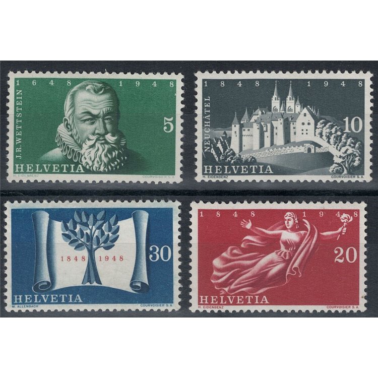 SWITZERLAND 1948 Treaty of Westphalia 4v MNH**