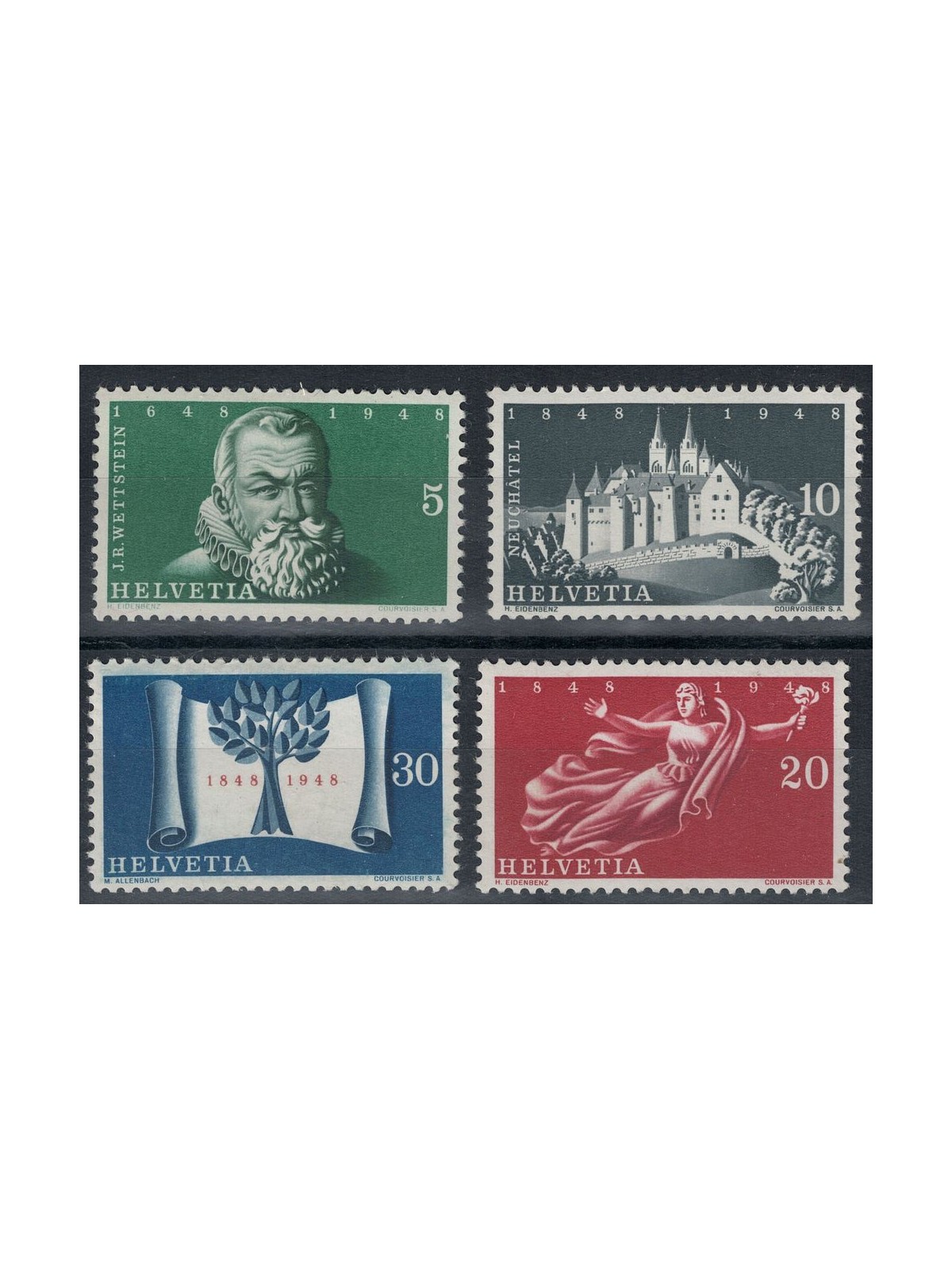 SVIZZERA 1948 Trattato di Westfalia 4v MNH**