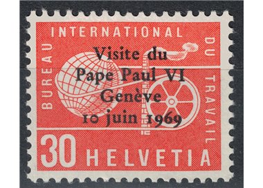 SWITZERLAND 1969 Official Stamps (Pope Paul VI) MNH**