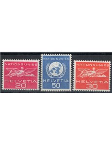 SWITZERLAND 1959 Service stamps, United Nations 3v MNH**