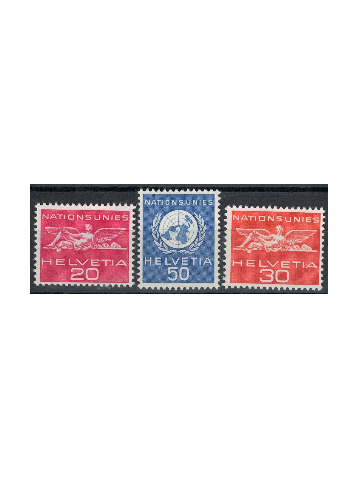 SWITZERLAND 1959 Service stamps, United Nations 3v MNH**