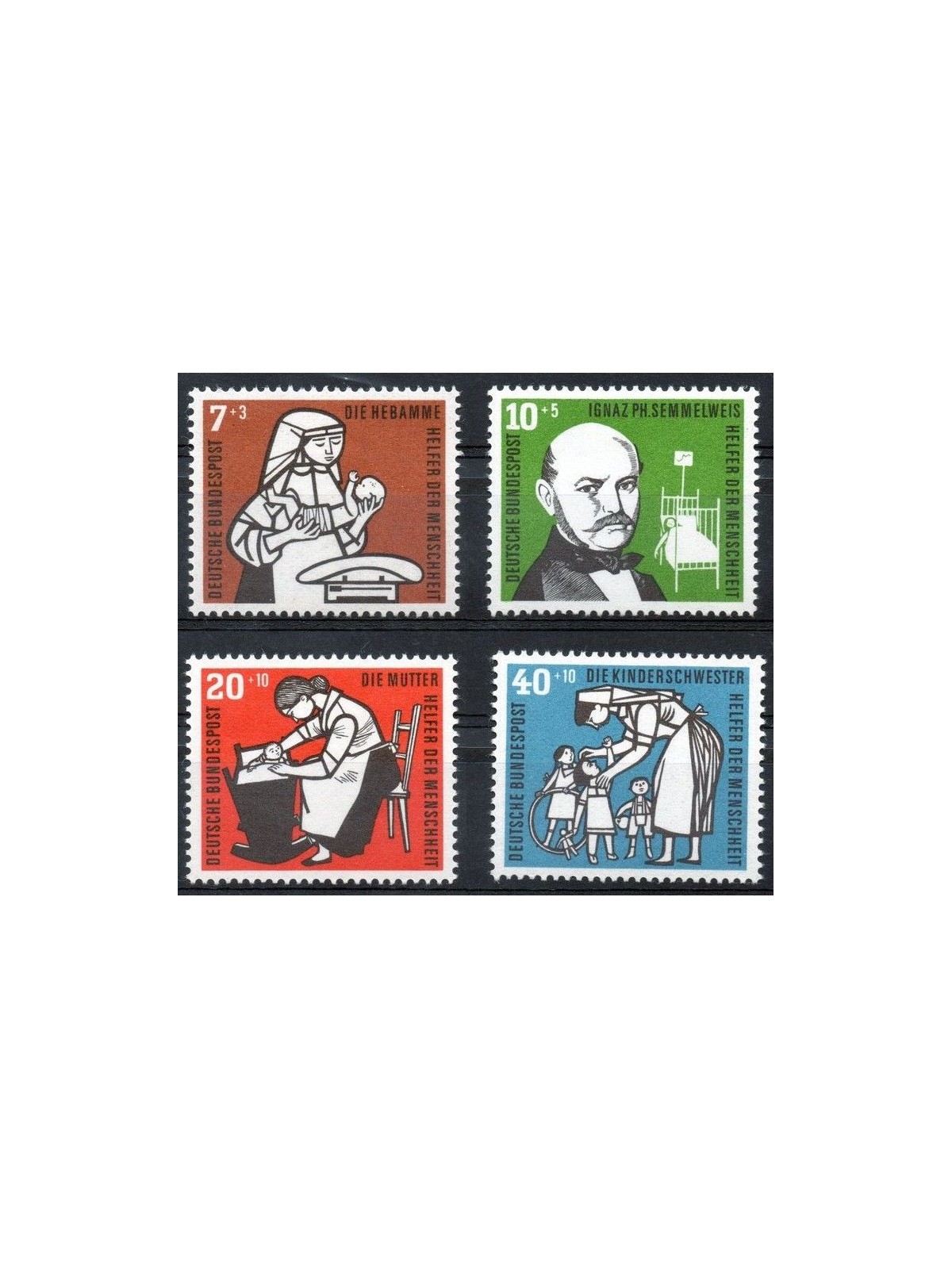 GERMANY BRD 1956 Pro childhood 4v MNH**