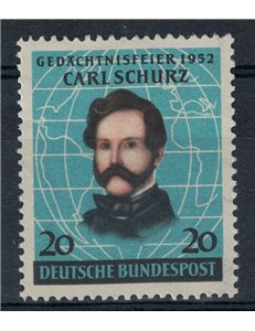 GERMANY BRD 1952 Carl Schurz 1v MH*