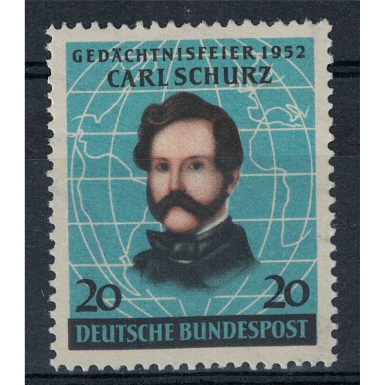 GERMANY BRD 1952 Carl Schurz 1v MH*