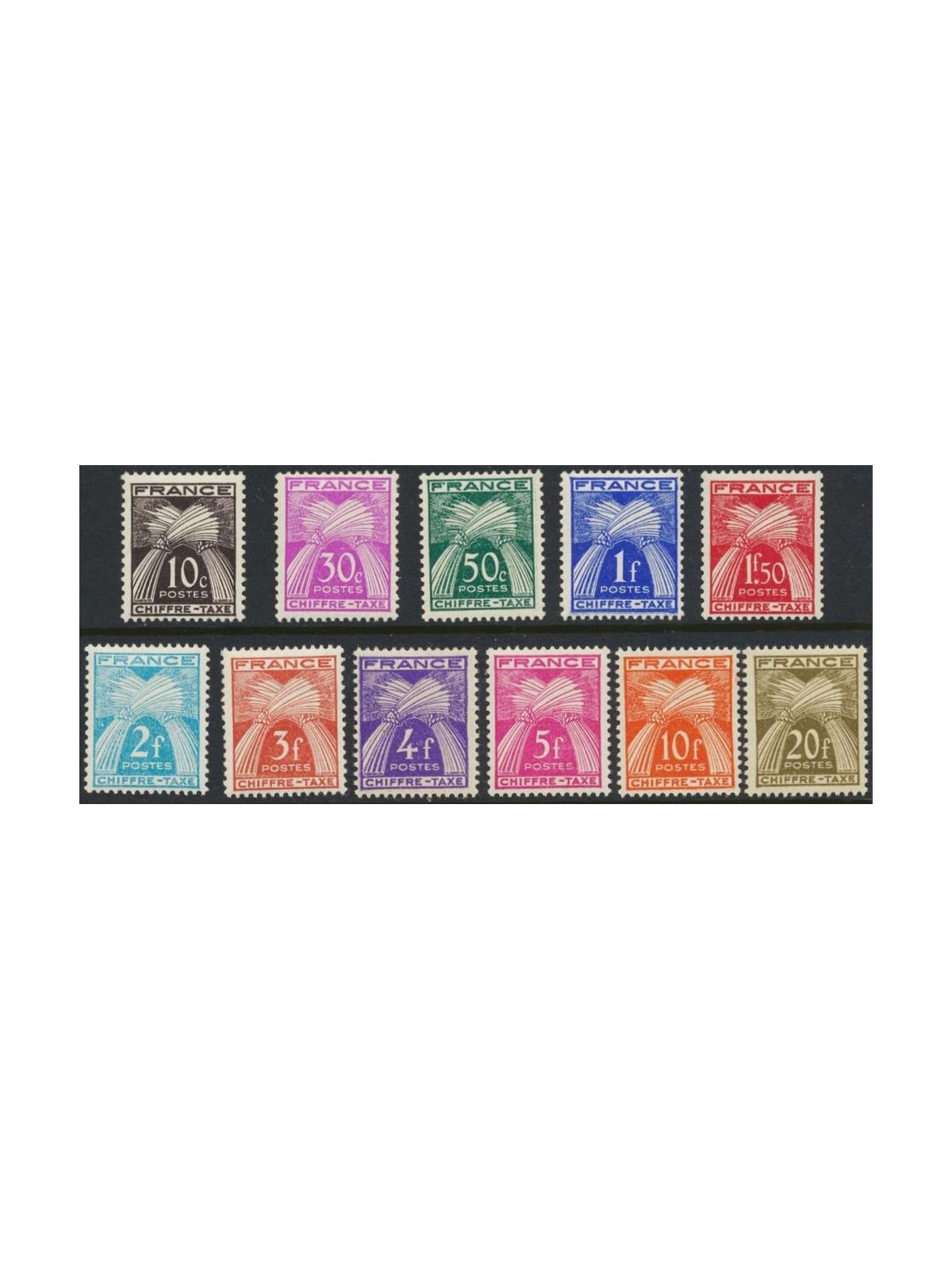 FRANCIA 1943-46 Segnatasse (Covoni di grano) 11v MH*