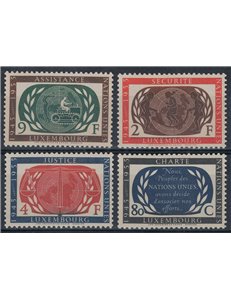 LUXEMBOURG 1955 Charter of the United Nations 4v MH*