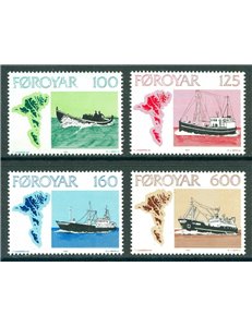 FAROER 1977 National fishing vessels 4v MNH**