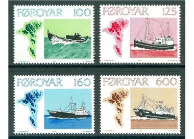 FAROER 1977 National fishing vessels 4v MNH**