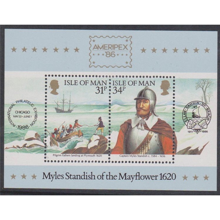 MAN 1986 Ameripex, philatelic exhibition 1 s/s MNH**