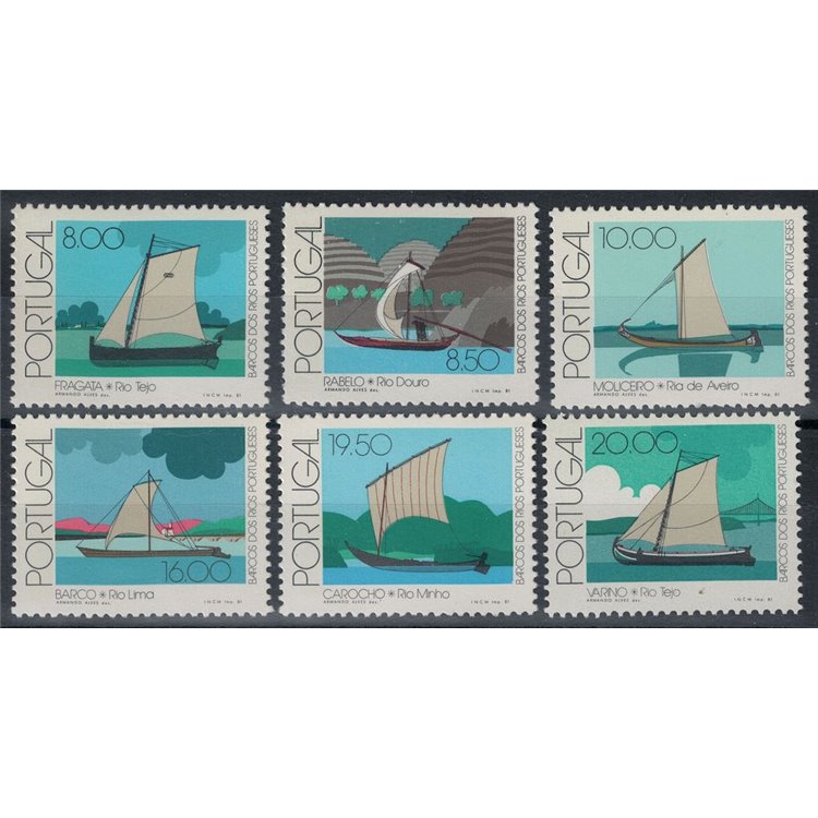 PORTUGAL 1981 River vessels 6v MNH**