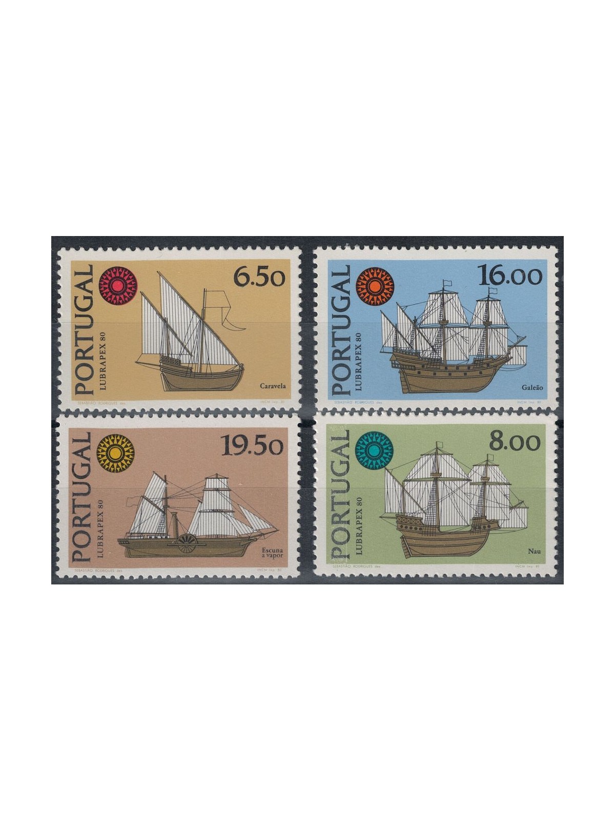 PORTUGAL 1980 Lubrapex, philatelic exhibition 4v MNH**