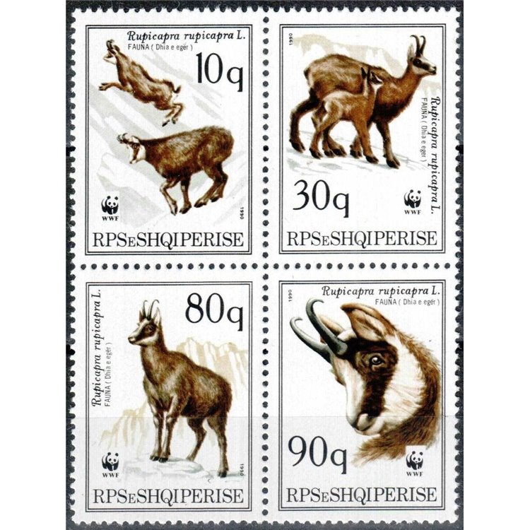 ALBANIA 1990 Fauna protetta 4v MNH**