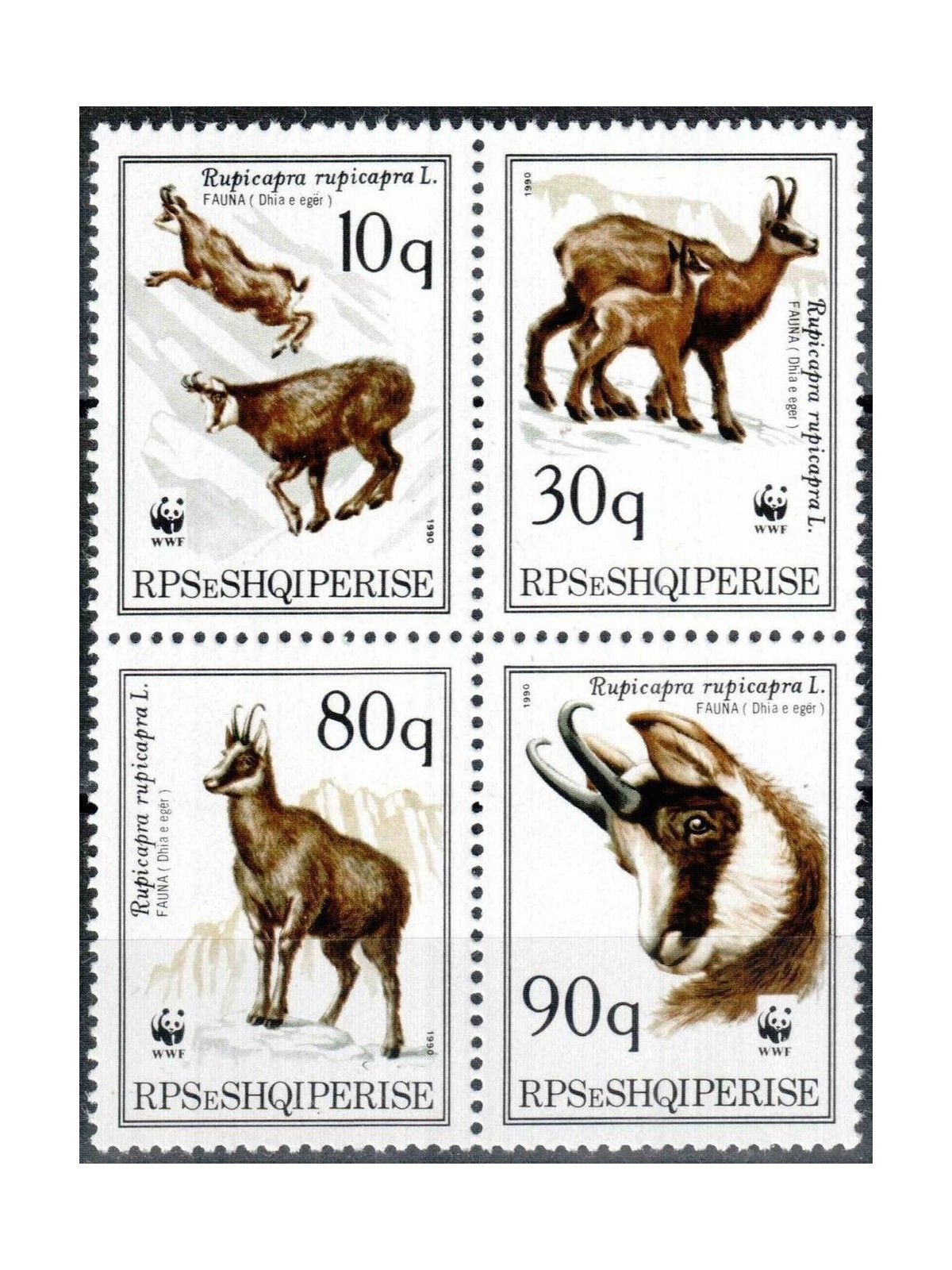 ALBANIA 1990 Protected wildlife 4v MNH**