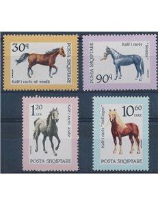 ALBANIA 1992 Razze di cavalli 4v MNH**
