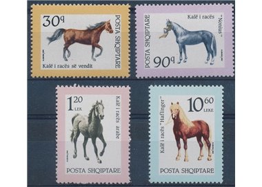 ALBANIA 1992 Horse Breeds 4v MNH**