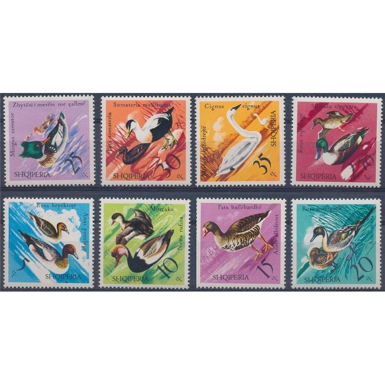 ALBANIA 1975 Uccelli acquatici 8v MNH**