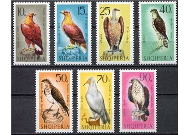 ALBANIA 1966 Fauna, birds of prey 7v MNH**