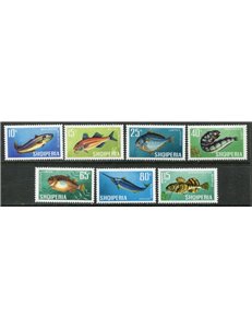 ALBANIA 1967 Fauna marina, pesci 7v MNH**