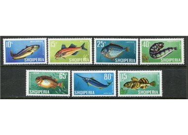 ALBANIA 1967 Fauna marina, pesci 7v MNH**